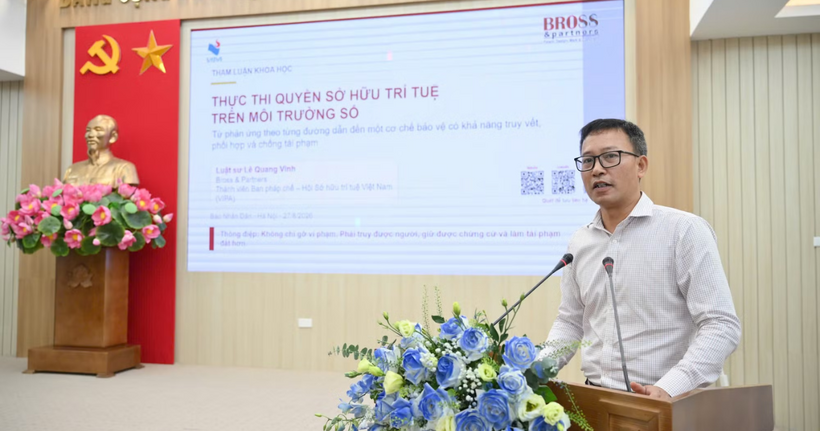 Luật sư Lê Quang Vinh, thành viên Ban pháp chế, Hội Sở hữu trí tuệ Việt Nam (VIPA). (Ảnh: Báo Nhân dân)