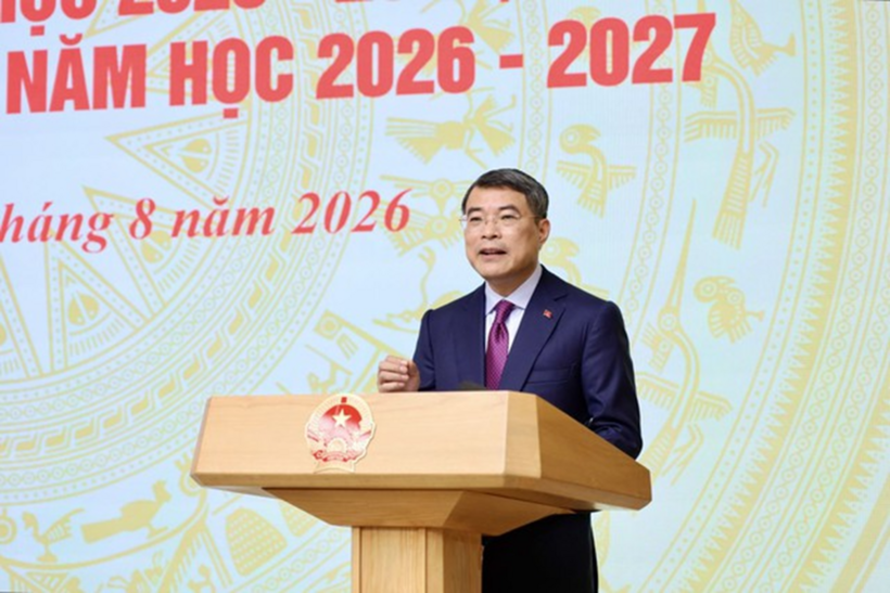 Thủ tướng Chính phủ Lê Minh Hưng phát biểu tại hội nghị sáng ngày 27/8 (Ảnh: moet.gov.vn)