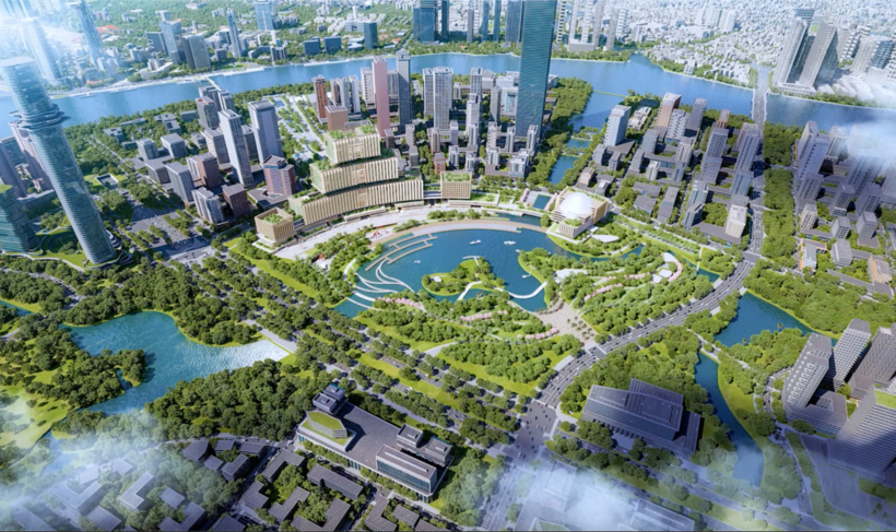 Trung tâm hành chính mới của TP.HCM tại Thủ Thiêm được kỳ vọng tạo thêm động lực dịch chuyển dân cư, gia tăng nhu cầu nhà ở tại khu Đông. Nguồn ảnh MIK Group
