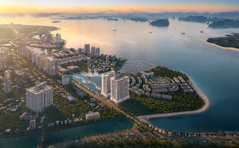 Prima Bay được phát triển tại vị trí cửa ngõ Halong Marina, với tầm nhìn hướng Vịnh Hạ Long, bến du thuyền và hồ nhạc nước Halo Bay Show. Nguồn ảnh BIM Land