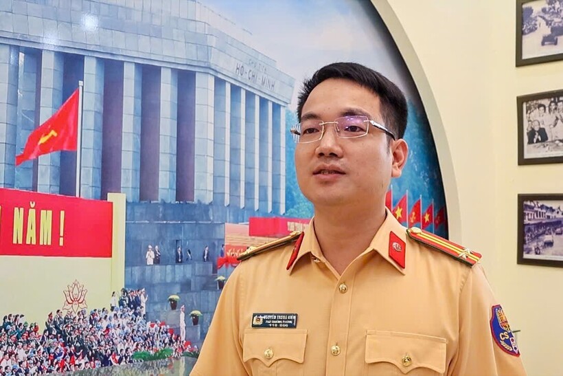 Trung tá Nguyễn Trung Kiên - Phó trưởng phòng CSGT Hà Nội.