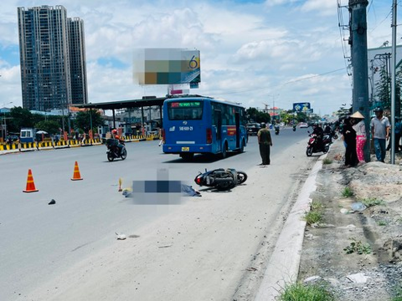Hiện trường vụ tai nạn. Ảnh: Công an TP.HCM