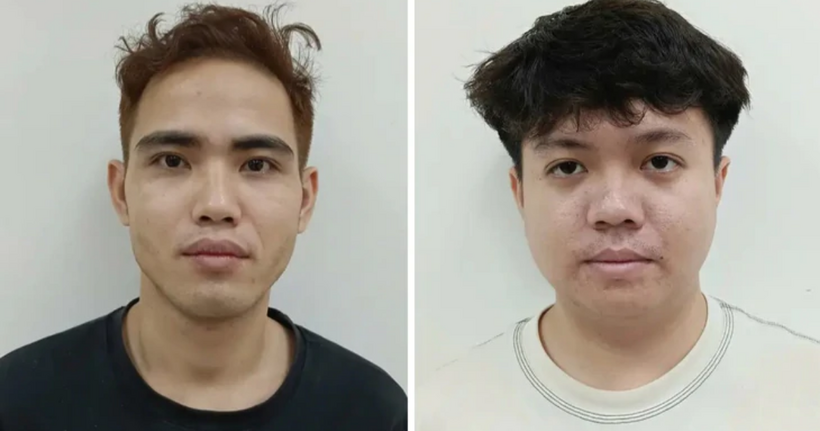 Đối tượng Trần Quốc Bảo và Lê Trung Kiên. (Ảnh: Cơ quan Công an)