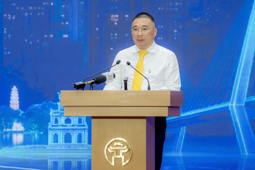 Ông Trần Minh Sơn, Thành viên Hội đồng sáng lập, Phó Chủ tịch Thường trực HĐQT Tập đoàn Sun Group phát biểu tại sự kiện. Nguồn ảnh: Sun Group