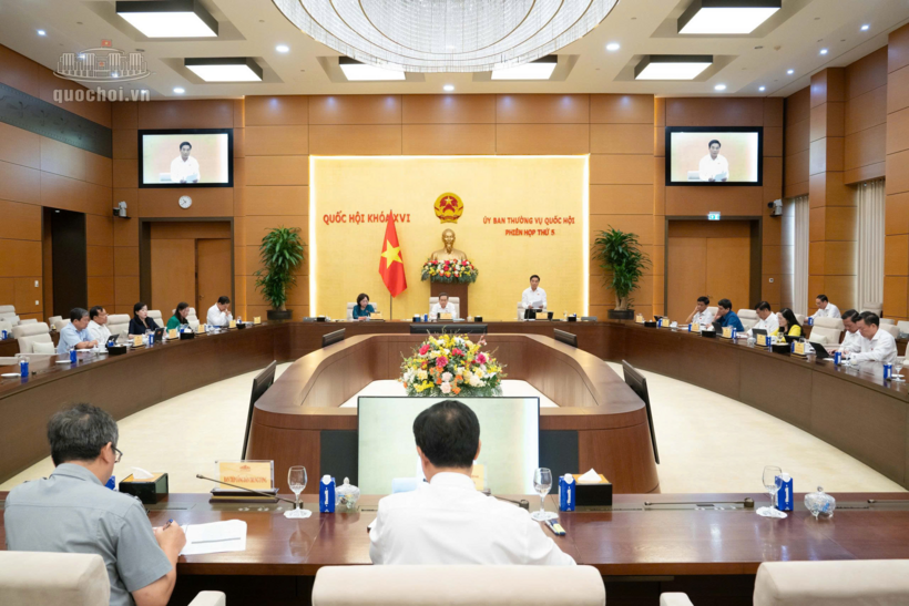 Quang cảnh Phiên họp thứ 5 của Uỷ ban Thường vụ Quốc hội. Ảnh: Media Quốc hội.png