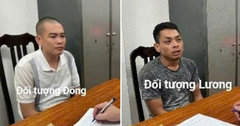 Ngay trong đêm 25/8, lực lượng Công an đã triệu tập Đinh Xuân Đông và Đinh Văn Lương về trụ sở để làm việc. (Ảnh: Công an Hà Nội)