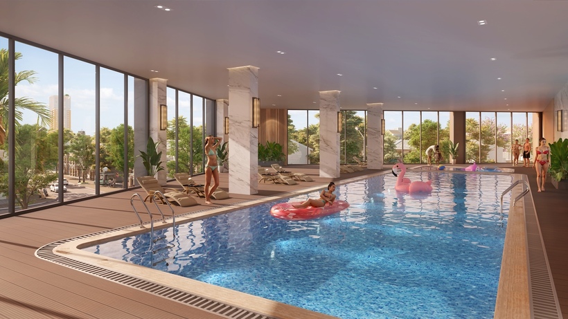 Cư dân tận hưởng phong cách sống "resort tại gia" với hệ thống tiện ích nội khu. Ảnh: Sun Property.