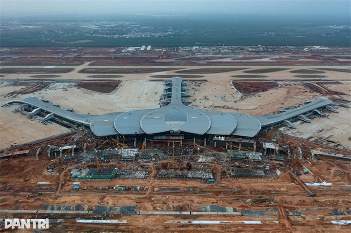 Công trường thi công sân bay Long Thành (Ảnh: Nam Anh).
