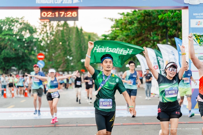 Hình ảnh các vận động viên hào hứng tham gia Giải chạy. Nguồn ảnh Herbalife Việt Nam