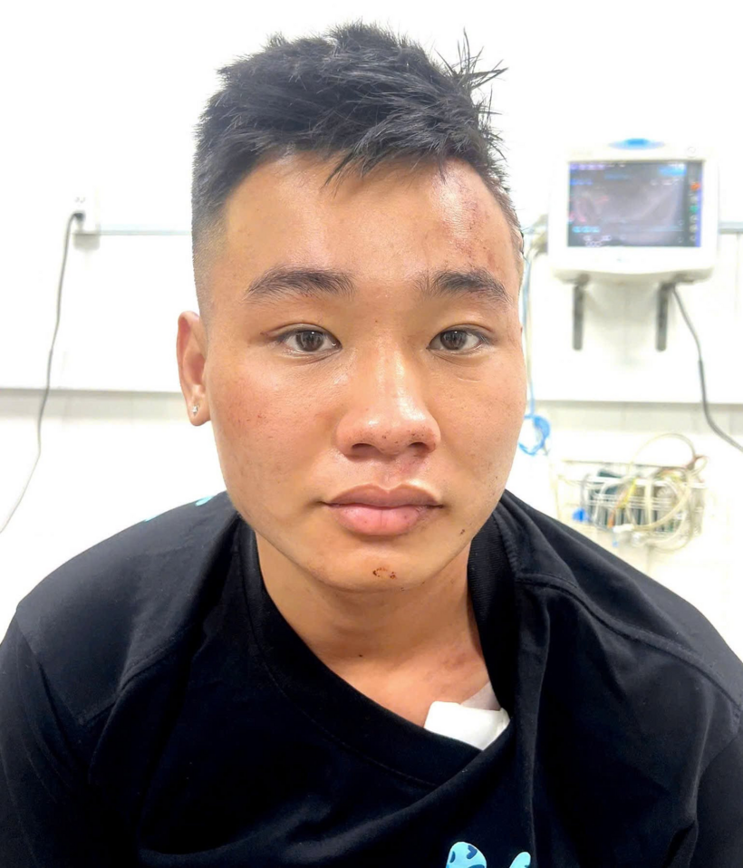 Nguyễn Đức Anh đang điều trị tại bệnh viện. Ảnh: Vietnamnet