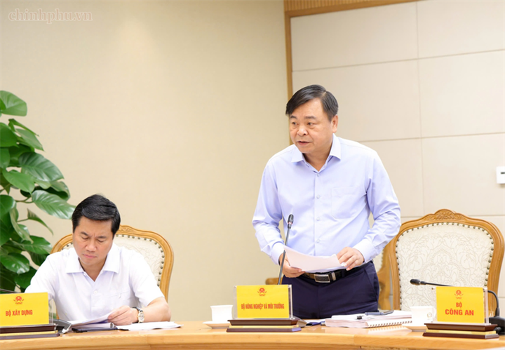 Thứ trưởng Bộ NN&MT Nguyễn Hoàng Hiệp phát biểu tại cuộc họp - Ảnh: chinhphu.vn/Gia Huy