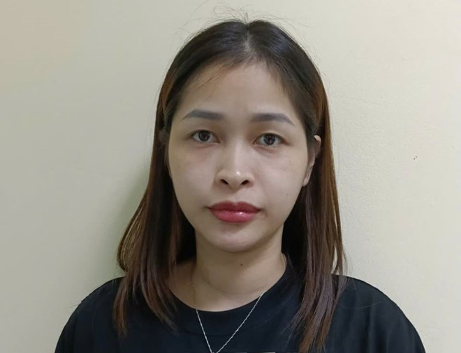 Đối tượng Nguyễn Thị Thanh Tâm tại Cơ quan Công an. Ảnh: Công an tỉnh Phú Thọ