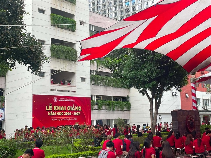 Lễ khai giảng năm học 2026-2027 tại trường Đại học Ngoại thương, Hà Nội.