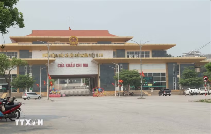 Hạ tầng khu vực cửa khẩu Chi Ma, tỉnh Lạng Sơn. (Ảnh: Quang Duy/TTXVN)