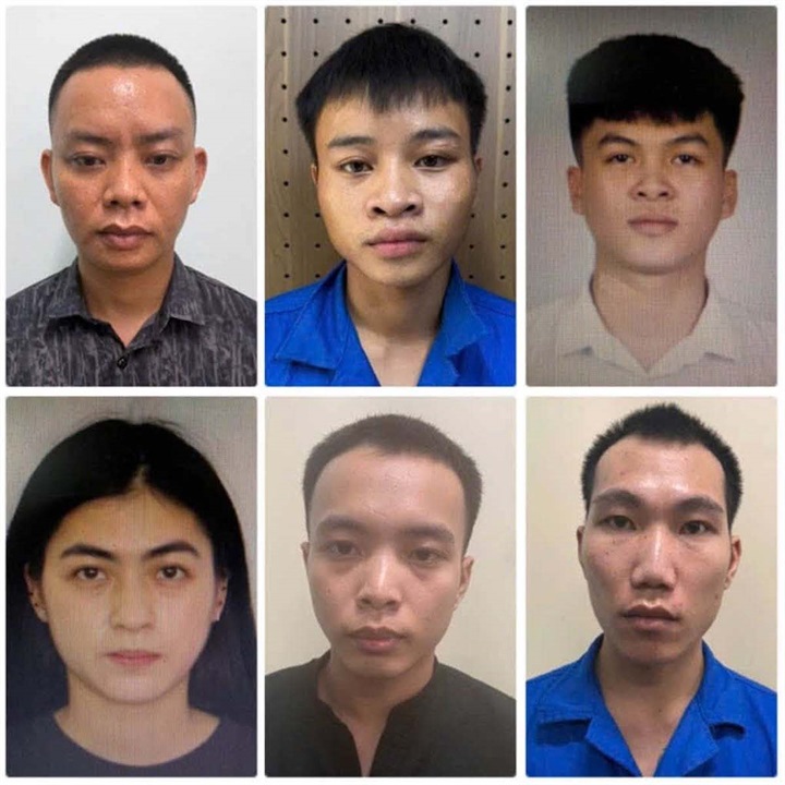 Các đối tượng có liên quan trong vụ án. (Ảnh: Công an Phú Thọ)