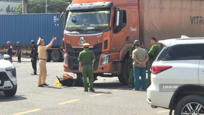 Hiện trường vụ tai nạn. Ảnh: Lao động
