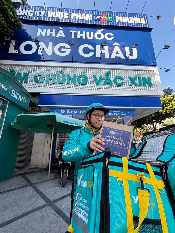 Đơn hàng Long Châu được Green SM tiếp nhận để vận chuyển bằng phương tiện điện, hướng tới trải nghiệm giao nhận nhanh chóng, thuận tiện và chuyên nghiệp. Nguồn ảnh Vingroup