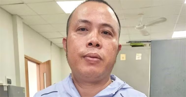 Đối tượng Tường tại Cơ quan Công an. (Ảnh: Công an Bắc Ninh)