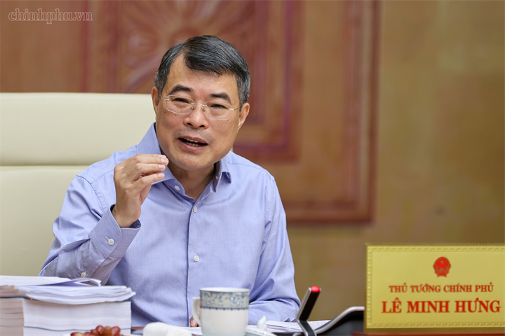 Thủ tướng Chính phủ Lê Minh Hưng phát biểu tại cuộc họp (Ảnh: VGP).