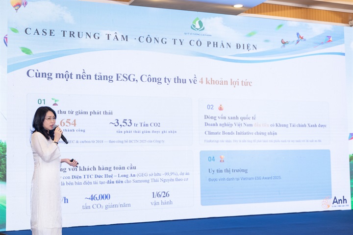Bà Nguyễn Thị Mai Anh – Tổng Giám đốc Công ty TNHH Tư vấn và Kiểm toán Anh (ACAC) chia sẻ về những sai lầm phổ biến khi doanh nghiệp vừa và nhỏ (SME) mới tiếp cận ESG, các bước thực tế có thể bắt đầu ngay mà không đòi hỏi đầu tư lớn. Nguồn ảnh Vingroup