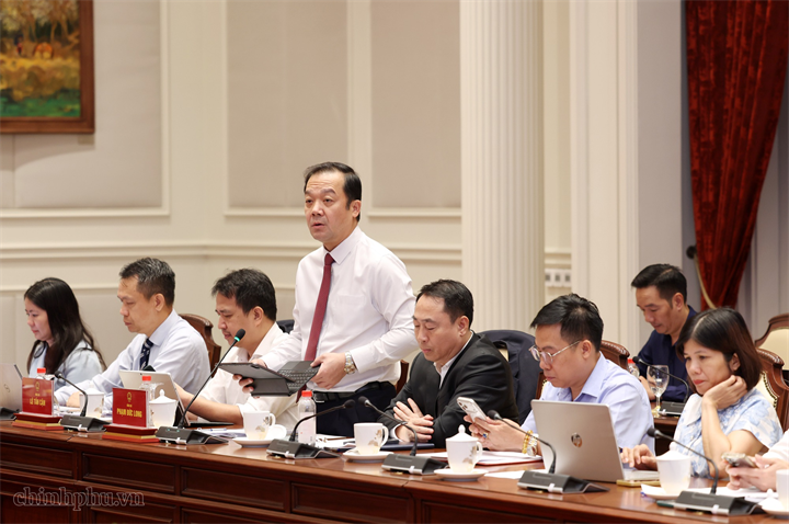 Thứ trưởng Bộ KHCN Phạm Đức Long phát biểu tại họp báo - Ảnh: chinhphu.vn/Đức Tuân
