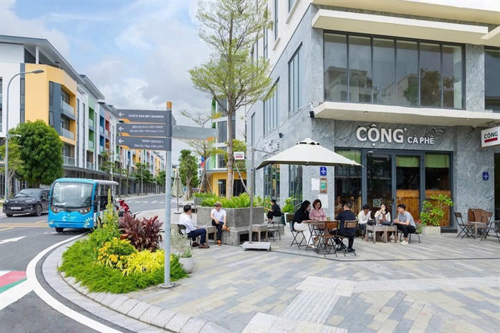 Một góc phố hiện hữu tại khu đô thị Meyhomes Capital Phú Quốc. Nguồn ảnh Tân Á Đại Thành