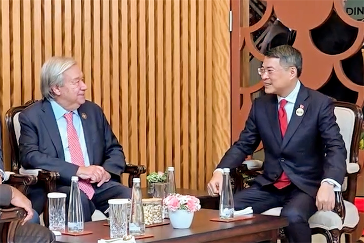 Thủ tướng Chính phủ Lê Minh Hưng gặp Tổng Thư ký Liên Hợp Quốc António Guterres