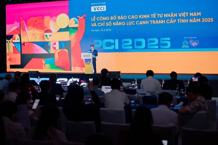 VCCI công bố Báo cáo Kinh tế tư nhân Việt Nam và Chỉ số Năng lực cạnh tranh cấp tỉnh (PCI) năm 2025. Nguồn ảnh Tân Hiệp Phát
