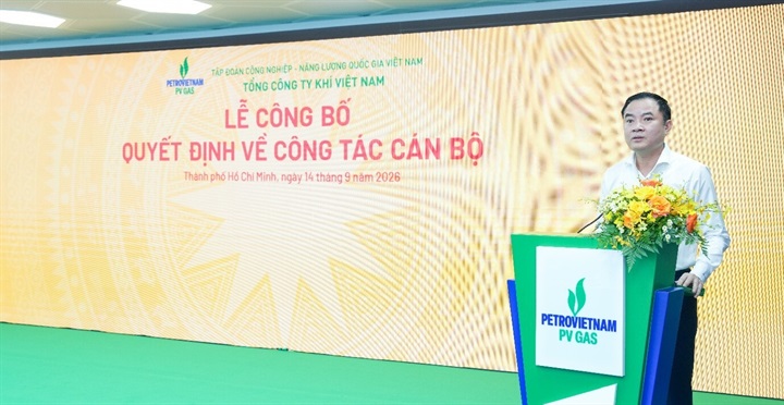 Bí thư Đảng ủy, Chủ tịch HĐTV Petrovietnam Lê Ngọc Sơn phát biểu chỉ đạo và giao nhiệm vụ tại buổi lễ. Nguồn ảnh PV GAS