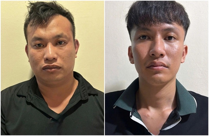 Đối tượng Bùi Công Chụ và Mai Tùng Lâm. Ảnh: Công an Phú Thọ