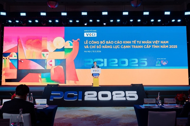VCCI công bố Báo cáo Kinh tế tư nhân Việt Nam và Chỉ số Năng lực cạnh tranh cấp tỉnh (PCI) năm 2025. Nguồn ảnh Tân Hiệp Phát