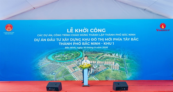 Ông Đào Quang Khải - Phó Chủ tịch UBND tỉnh Bắc Ninh phát biểu chỉ đạo tại sự kiện. Nguồn ảnh Vingroup