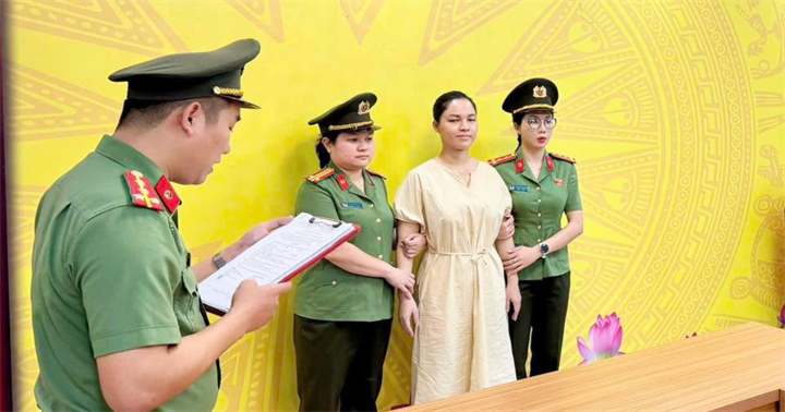 Vũ Thị Dung bị khởi tố, bắt tạm giam về hành vi trốn thuế. (Ảnh: Công an tỉnh Tuyên Quang)