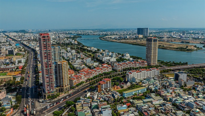 Phân khu The Panoma, tổ hợp Sun Cosmo Residence ven sông Hàn ghi nhận mức giá thuê 20-25 triệu đồng mỗi tháng cho căn 1PN. Ảnh: Ánh Dương.