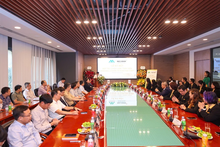 Toàn cảnh Lễ ký kết Thoả thuận hợp tác chiến lược giữa BAC A BANK và Xuân Mai Corp. Nguồn ảnh BAC A BANK