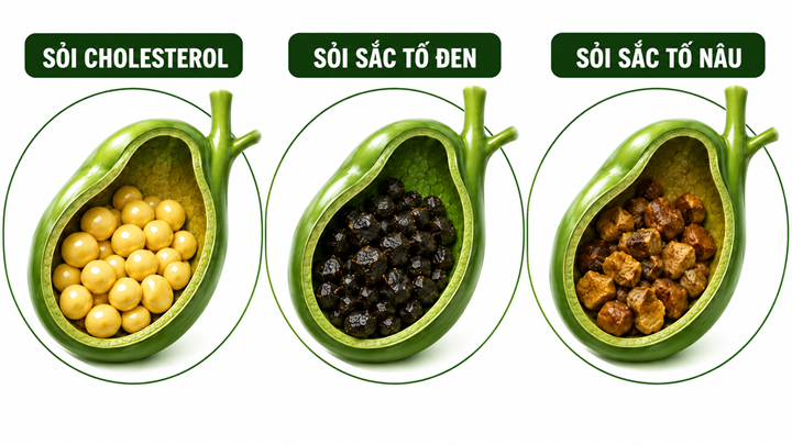Phân biệt sỏi cholesterol và sỏi sắc tố