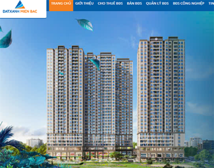 Ảnh chụp màn hình ngày 18/9 trên website của datxanhmienbac.