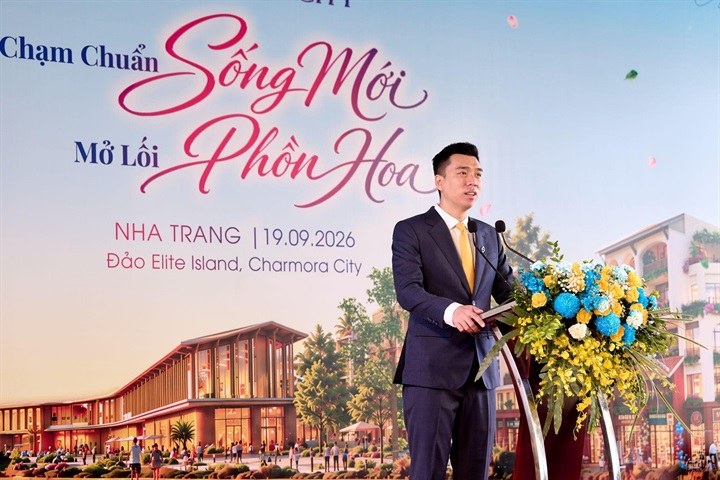 Đại diện chủ đầu tư Sun Property phát biểu tại sự kiện. Nguồn ảnh Sun Group