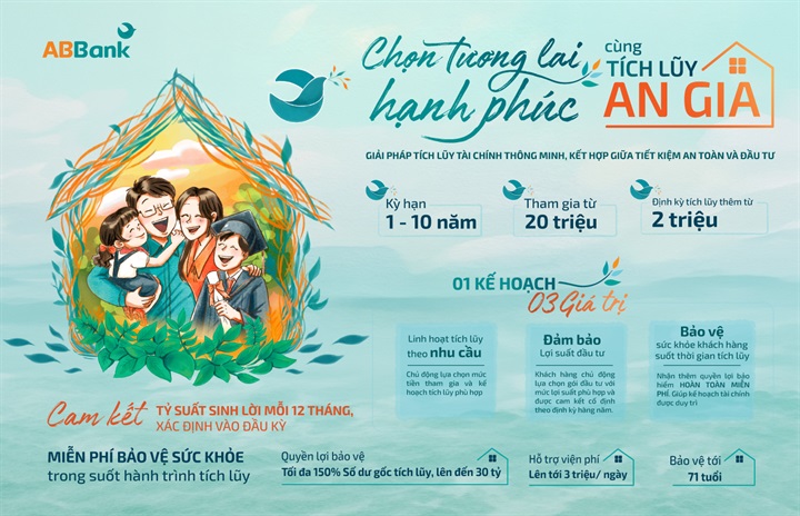 2 triệu đồng mỗi tháng có thể là một bước nhỏ, nhưng khi được duy trì đều đặn sẽ tạo nên kỷ luật tài chính cho mục tiêu dài hạn. Nguồn ảnh ABBank