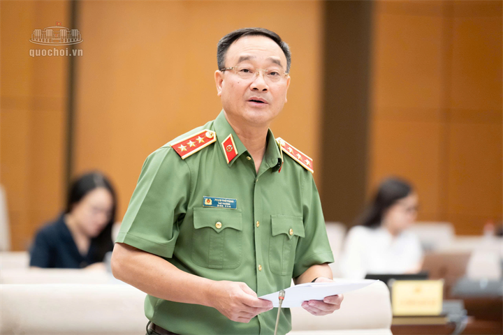 Thượng tướng Phạm Thế Tùng - Thứ trưởng Bộ Công an (Ảnh: Media Quốc hội).