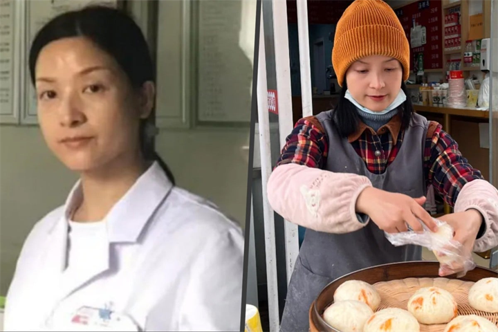Để thoát khỏi tình trạng kiệt sức vì công việc, nữ bác sĩ từ bỏ 20 năm theo nghề y để mở cửa hàng bánh bao. Ảnh: SCMP/QQ.com