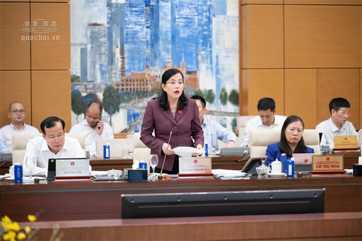 Bà Nguyễn Thanh Hải - Chủ nhiệm Uỷ ban Khoa học, Công nghệ và Môi trường (Ảnh: Media Quốc hội).