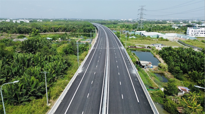 Một đoạn cao tốc Bến Lức - Long Thành. Ảnh: VEC