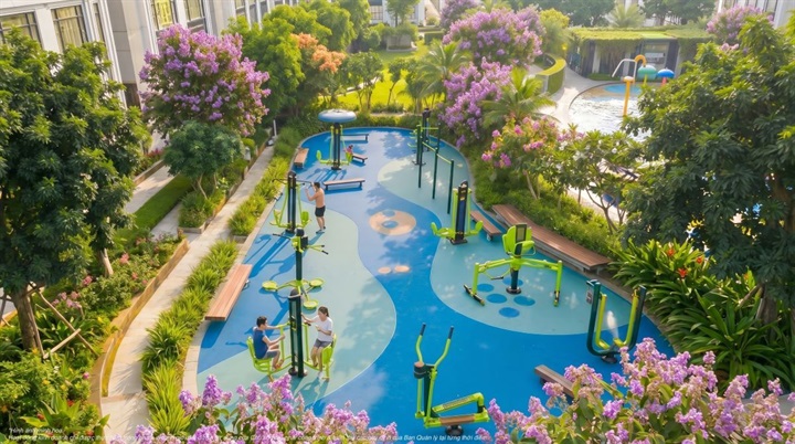 Các không gian rèn luyện và thư giãn giúp cư dân tương lai của Vịnh Mây có thêm lựa chọn chăm sóc bản thân gần nơi ở. Nguồn ảnh Vingroup