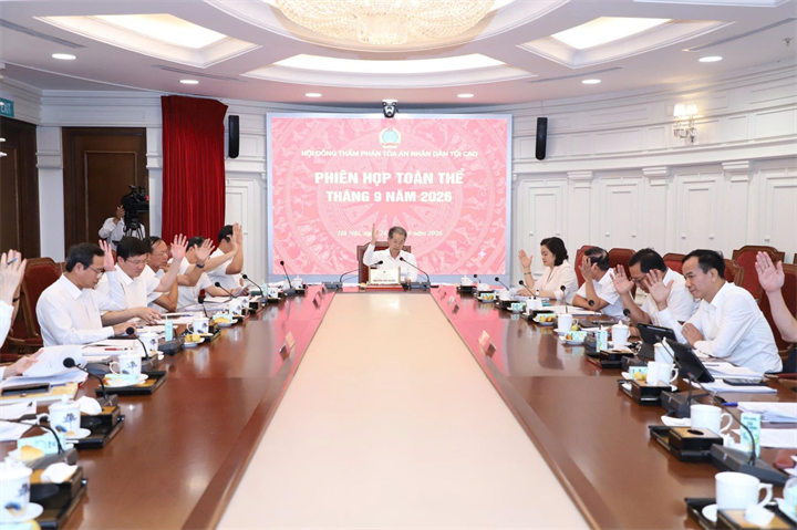 Toàn cảnh phiên họp. Ảnh: Tạp chí Tòa án Nhân dân điện tử