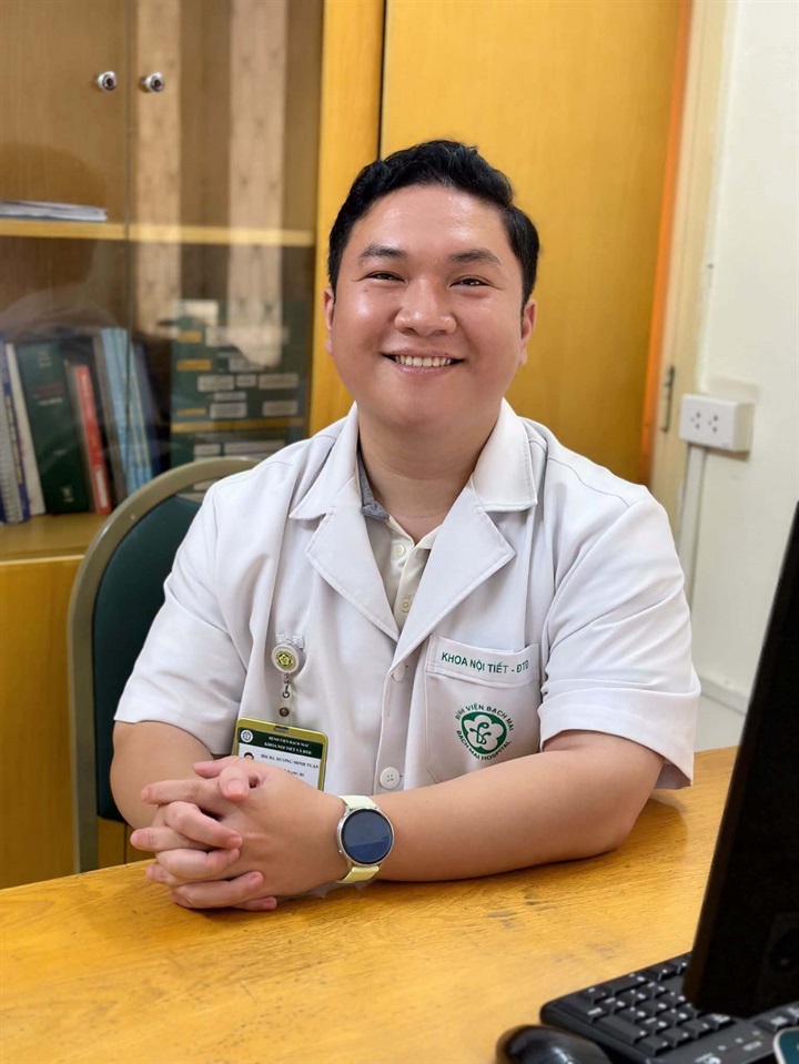BS CKII Dương Minh Tuấn, Trung tâm Nội tiết và Chuyển hóa, Bệnh viện Bạch Mai. Ảnh: BSCC