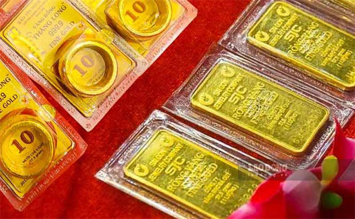 Giá vàng chốt phiên ngày 26/9, giá vàng miếng và vàng nhẫn trong nước không thay đổi so với chiều qua (25/9). Ảnh: Lao động