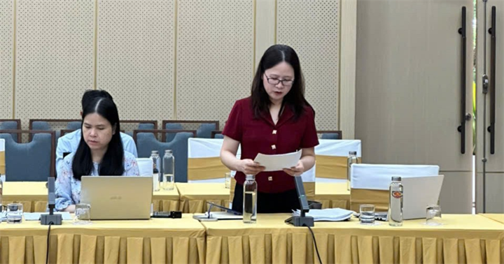 Bà Nguyễn Thị Thu Hằng, Phó Cục trưởng Cục Đăng ký giao dịch bảo đảm và Bồi thường nhà nước. (Ảnh: Bộ Tư pháp)