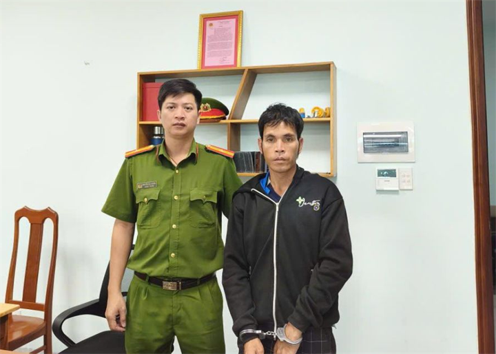 Đối tượng Nông Hồng Quảng tại cơ quan Công an. Ảnh: Công an Nhân dân