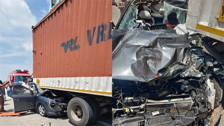 Xe SUV đâm vào xe tải trên cao tốc ở Ấn Độ, 3 người trong một gia đình thiệt mạng: Nghi do tài xế ngủ gật - 1